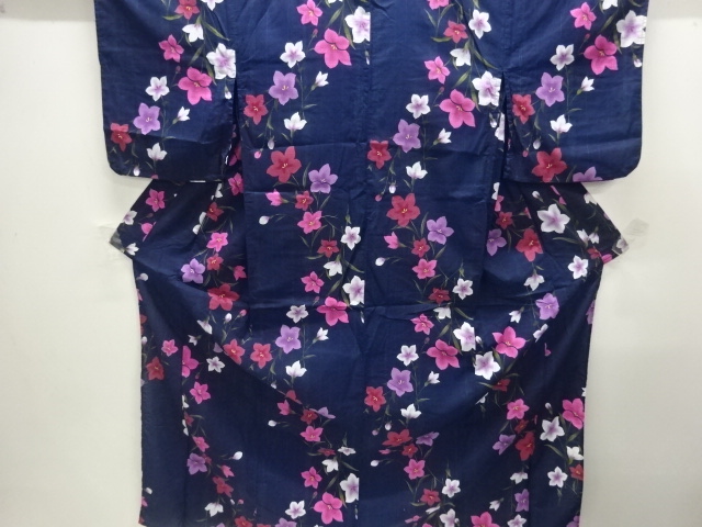 JAPANESE KIMONO / YUKATA / COTTON / BELLFLOWER 